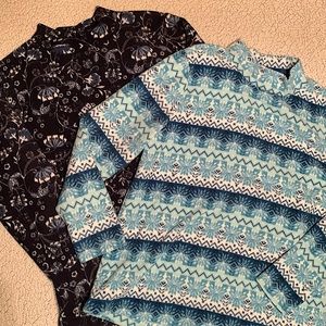 Set of 2 Croft & Barrow fleece tops. Size L.